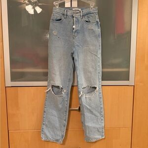 Pacific Sunwear Distressed Denim Dad Jeans